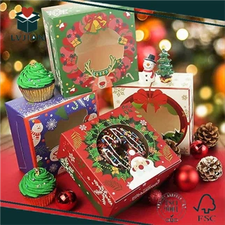 Christmas Bakery Food Paper Container