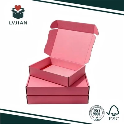 Pink Corrugated Paper Container