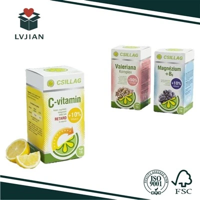 Printed Paper Box For Vitamin C
